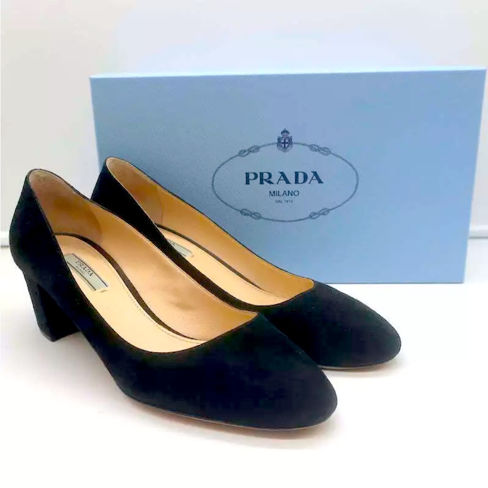 PRADA Women's Black chunk heel READ!